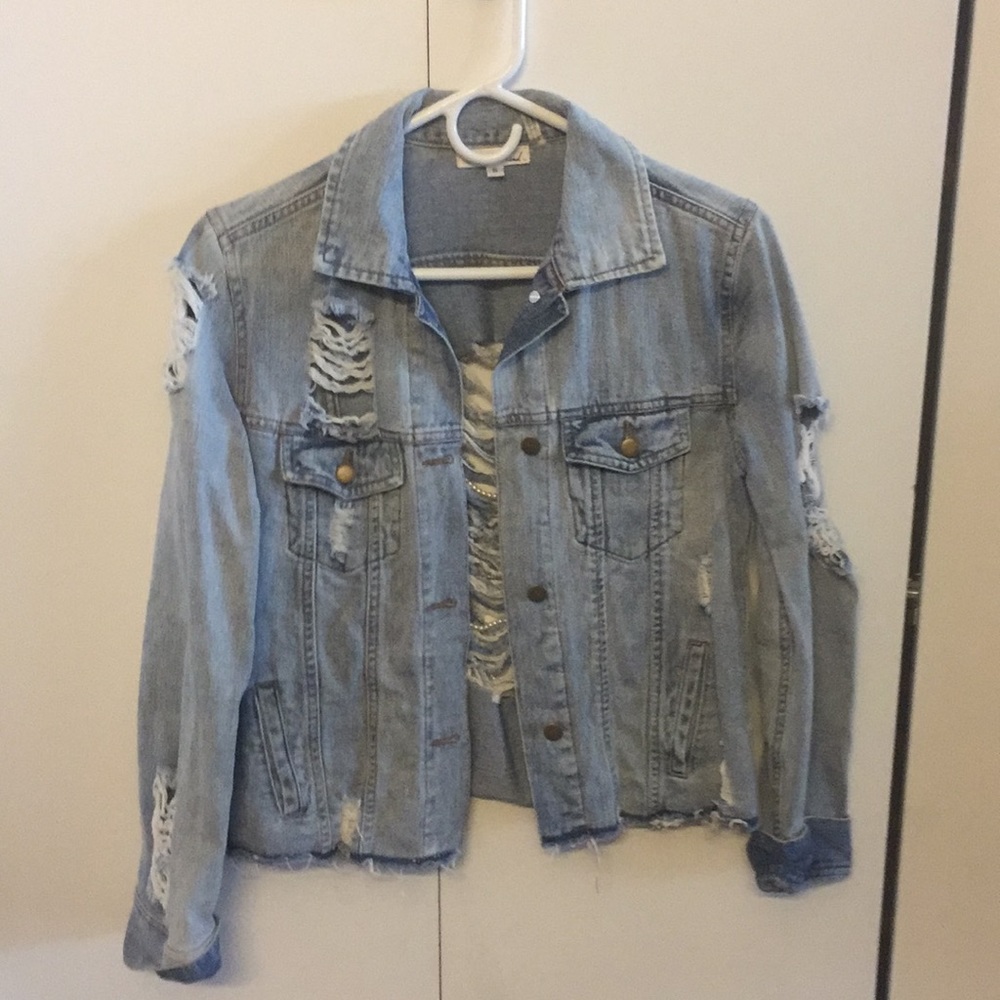 'On the Road' embellished denim jacket